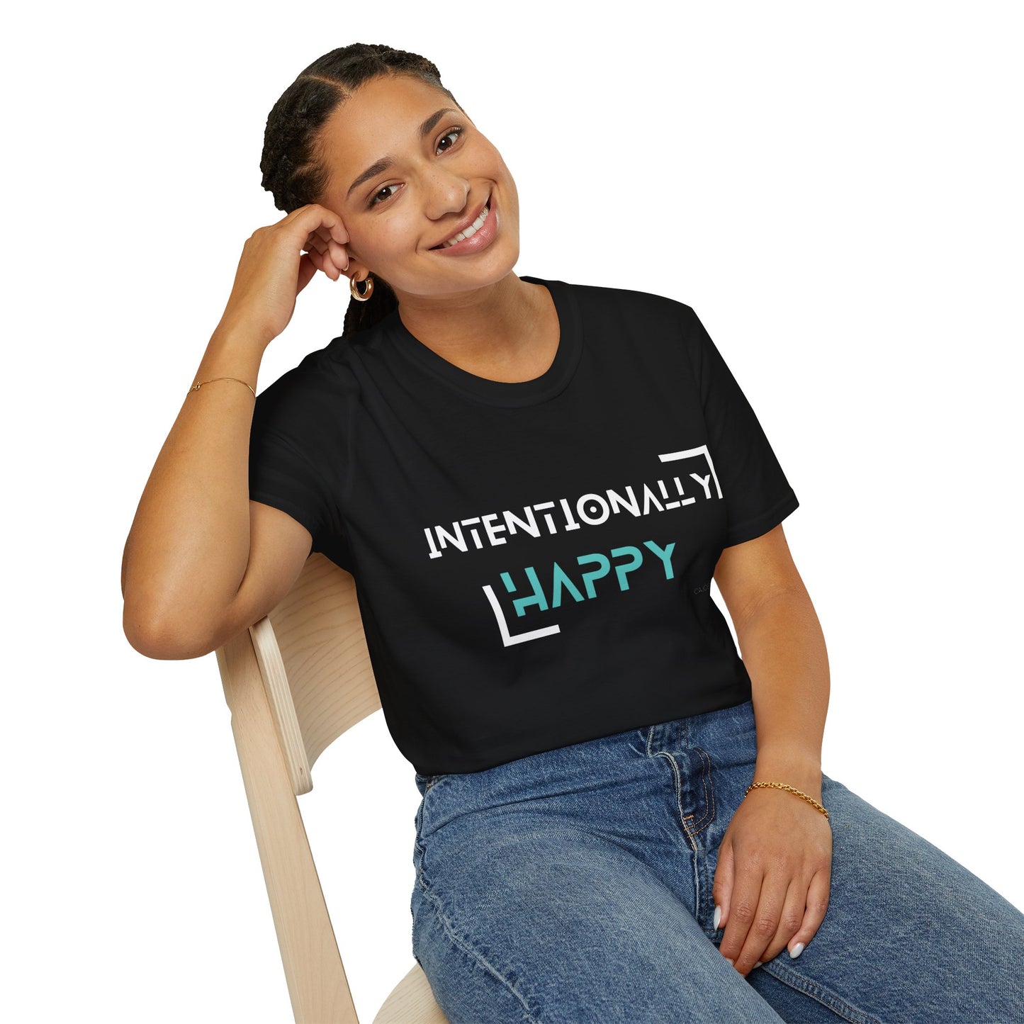 Blue Intentionally Happy Tee
