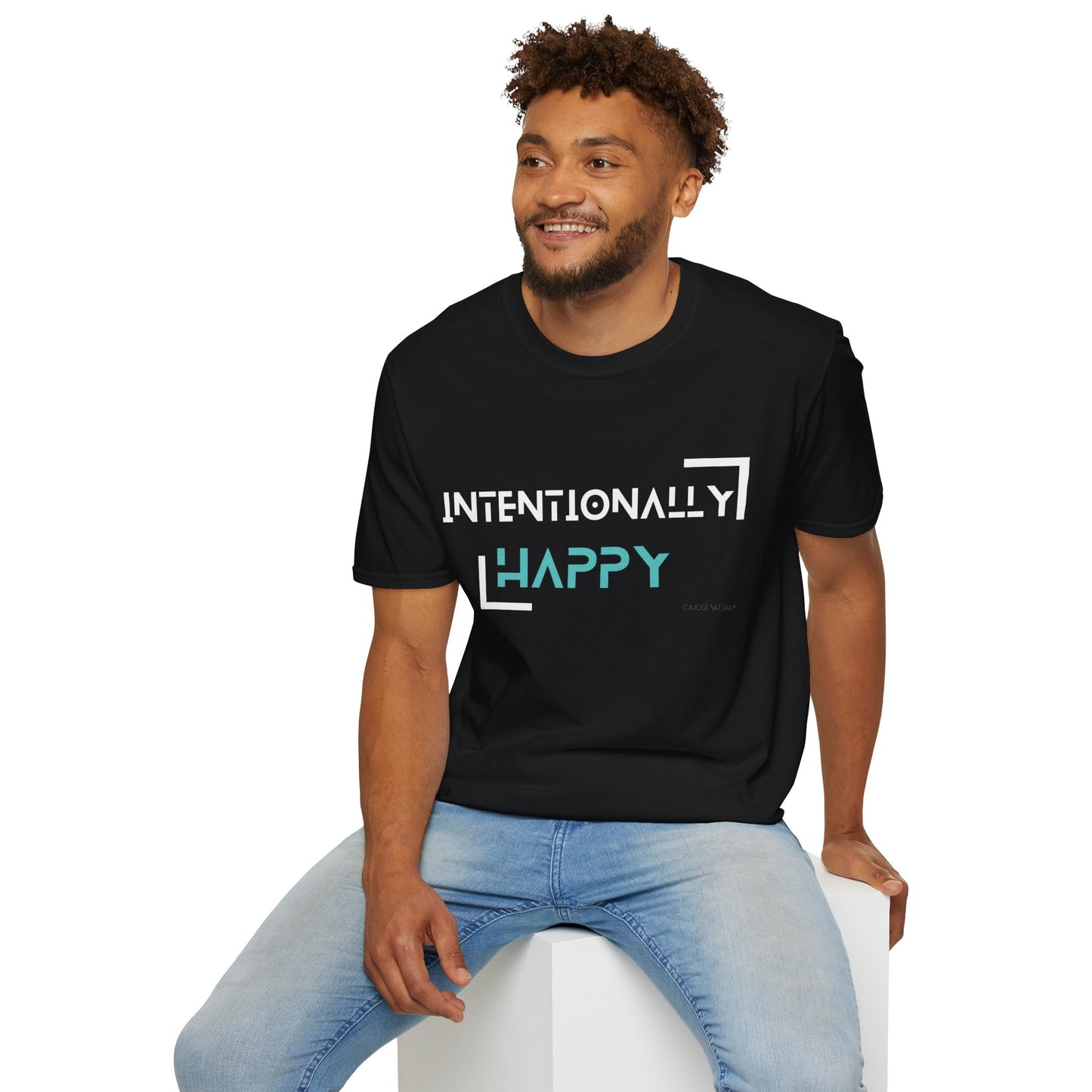 Blue Intentionally Happy Tee
