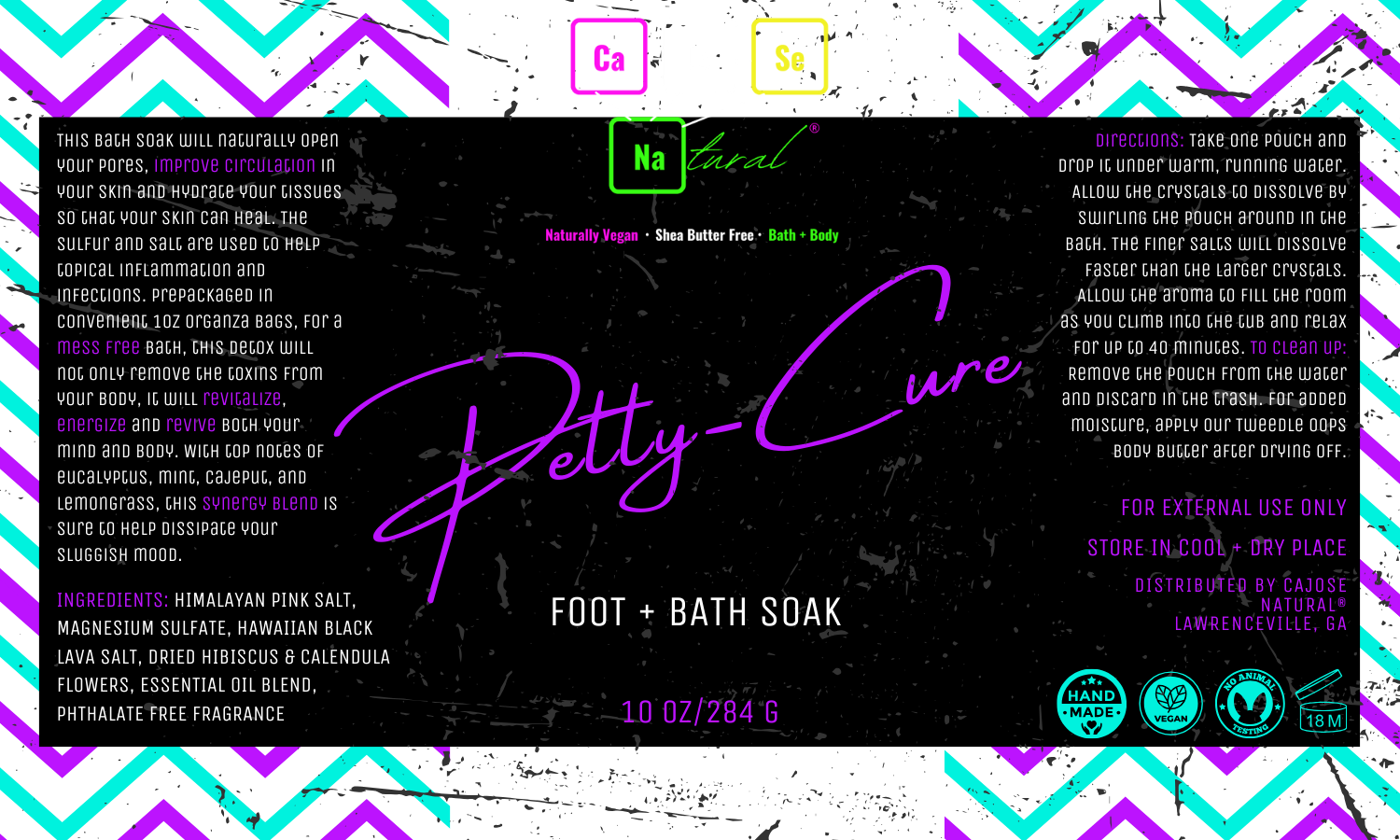 Petty-Cure Foot + Bath Soak - CaJoSe Natural