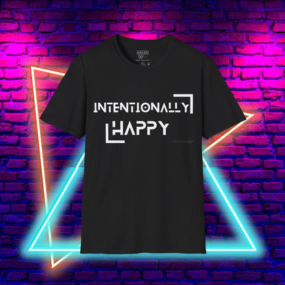 White Intentionally Happy Tee