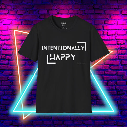 White Intentionally Happy Tee