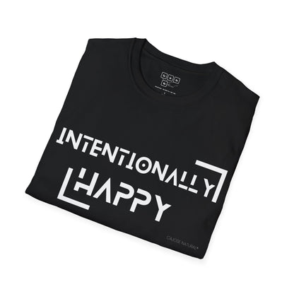 White Intentionally Happy Tee