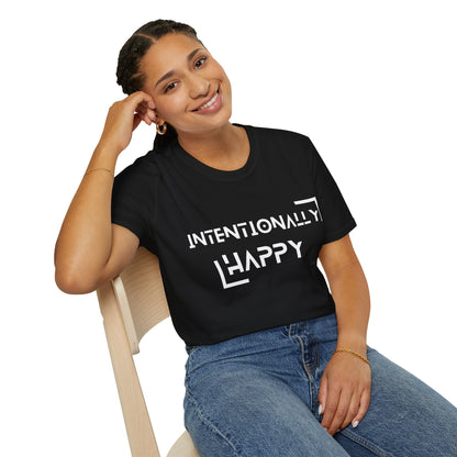 White Intentionally Happy Tee