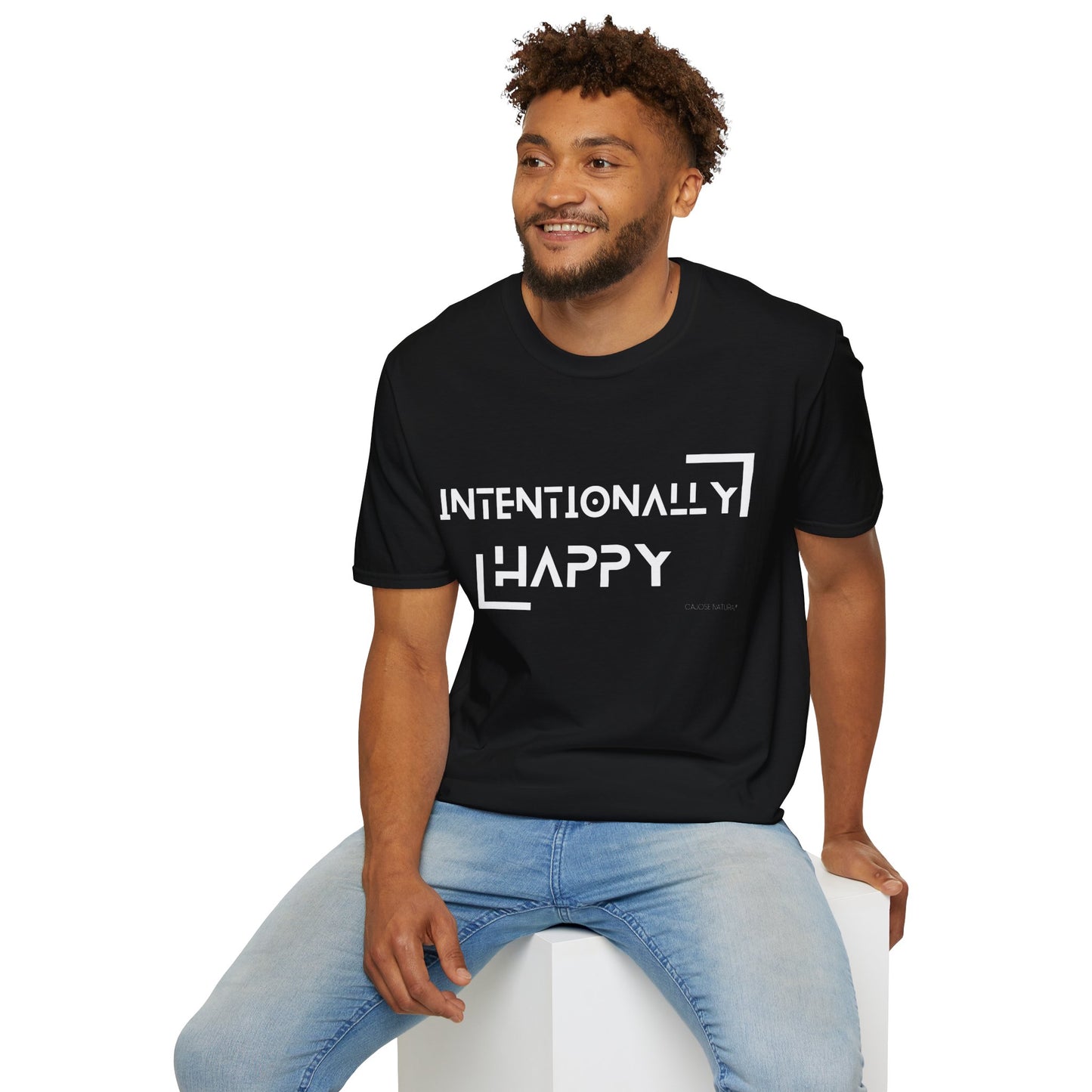 White Intentionally Happy Tee
