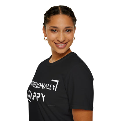 White Intentionally Happy Tee