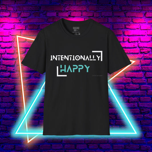 Blue Intentionally Happy Tee